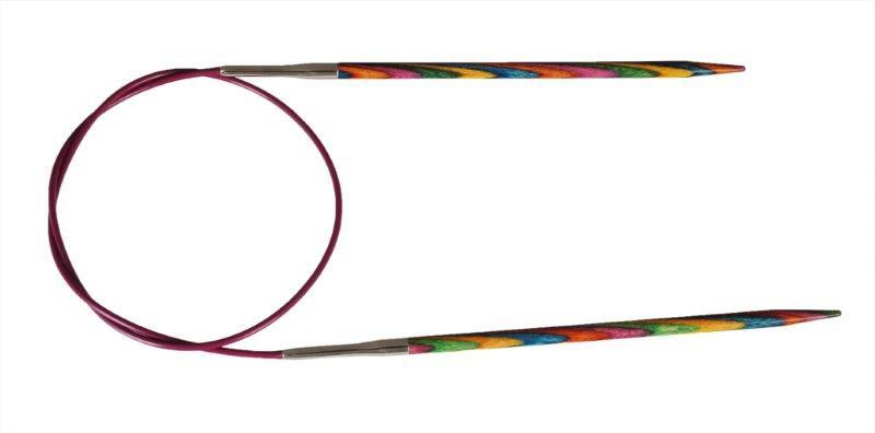 Спицы для вязания круговые деревянные 5 мм 80 см Knit Pro Symfonie на тросике  #1