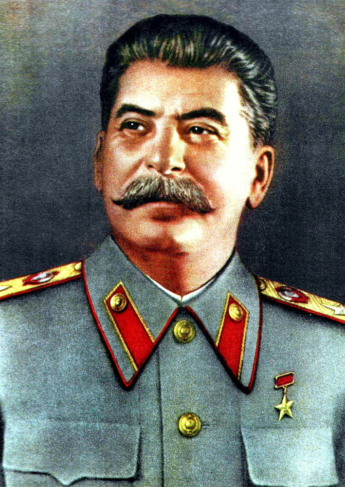 Плакат, постер "Иосиф Сталин, портрет" на баннере, 59*42см, А2  #1
