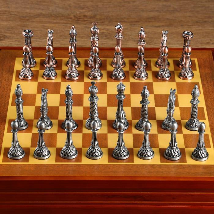 Шахматные фигуры сувенирные, h короля-8 см, пешки-5.6 см, d-2 см  #1