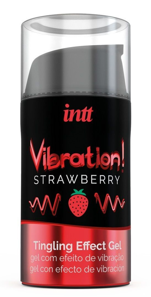Жидкий вибратор - интимный гель крем с эффектом вибрации Vibration! Strawberry  #1