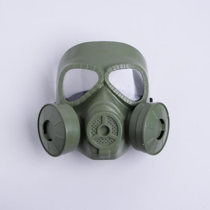 Карнавальная маска "Противогаз", цвет зелёный #1