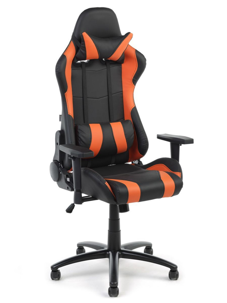 Everprof Игровое компьютерное кресло, Искусственная кожа, черно-оранжевый  #1