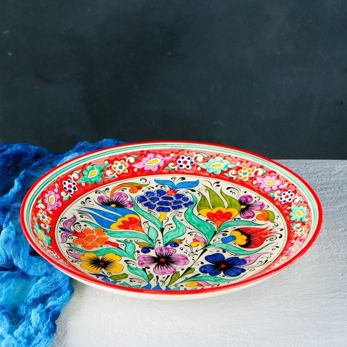 china Блюдо Ляган, 1 шт, Керамика, диаметр 32 см #1