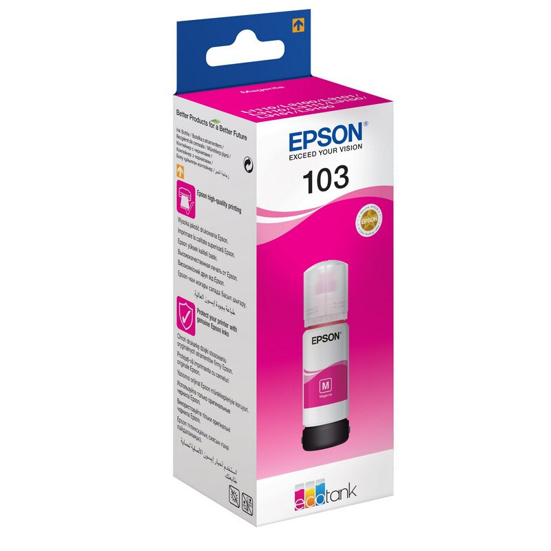 Контейнер с чернилами Epson 103 C13T00S34A пурпурный для L3110/L3150 #1