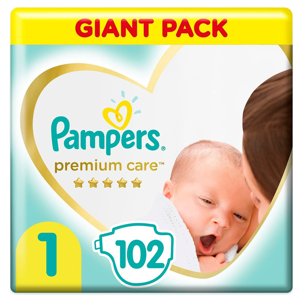 Подгузники Pampers Premium Care Newborn 1 2-5кг 102шт #1