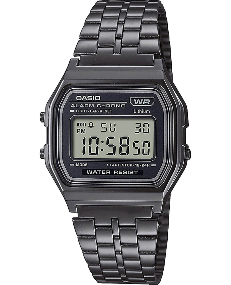 Наручные часы Casio Vintage A158WETB-1A с секундомером, будильником, таймером с гарантией  #1