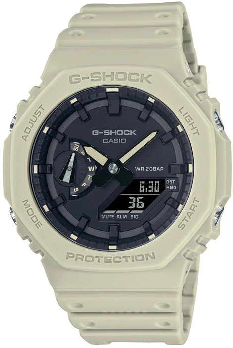 Противоударные мужские наручные часы Casio G-Shock GA-2100-5A с подсветкой, будильником и секундомером #1