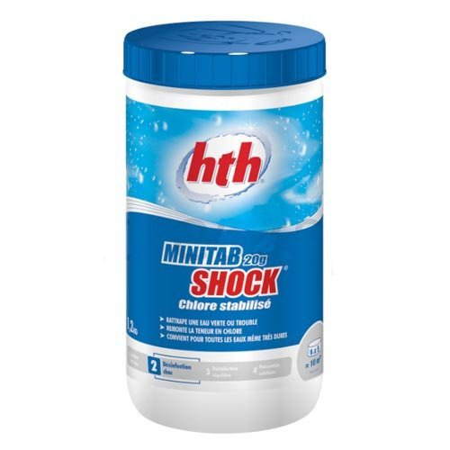 Таблетки для бассейна быстрый стабилизированный хлор hth MINITAB SHOCK (таблетки 20 гр.) 1,2 кг.  #1