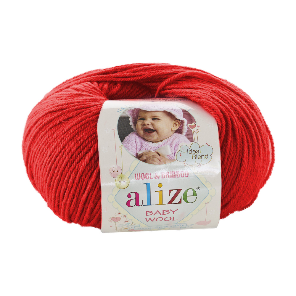 Пряжа Alize Baby Wool Ализе Бэби вул, 56, 40% шерсть, 20% бамбук, 40% акрил, 50 г, 175 м, 1 моток.  #1