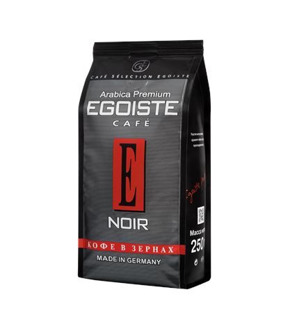 EGOISTE Кофе натуральный жареный в зернах Noir 250г, 4 шт #1