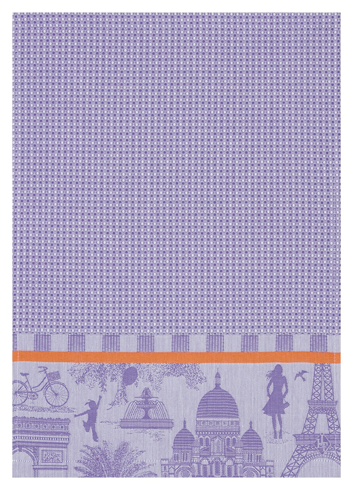 Полотенце 38x54 см кухонное Jacquard Francais Petit Paris Purple. Франция #1