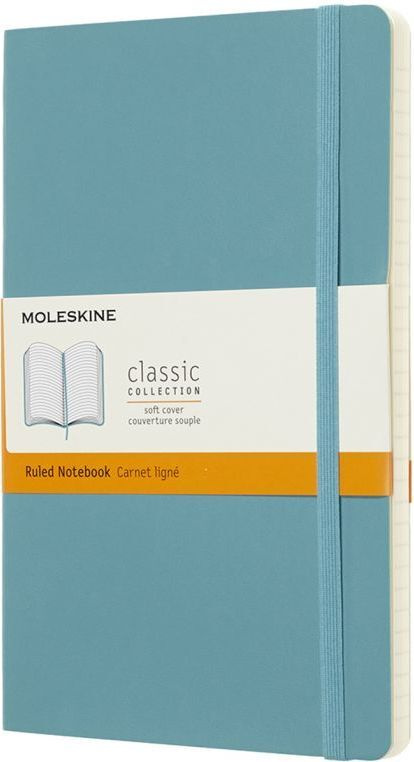 Блокнот в линейку Moleskine Classic Soft, В6, сшитый, полиуретан, 96 л, голубой  #1