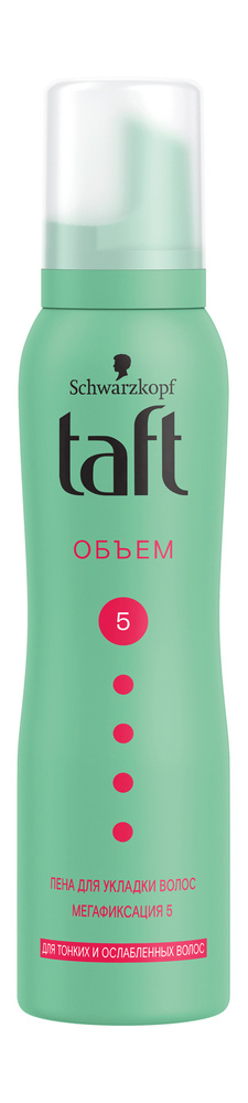 Пена для укладки тонких и ослабленных волос / Schwarzkopf Taft Объем Пена для укладки волос Мегафиксация #1