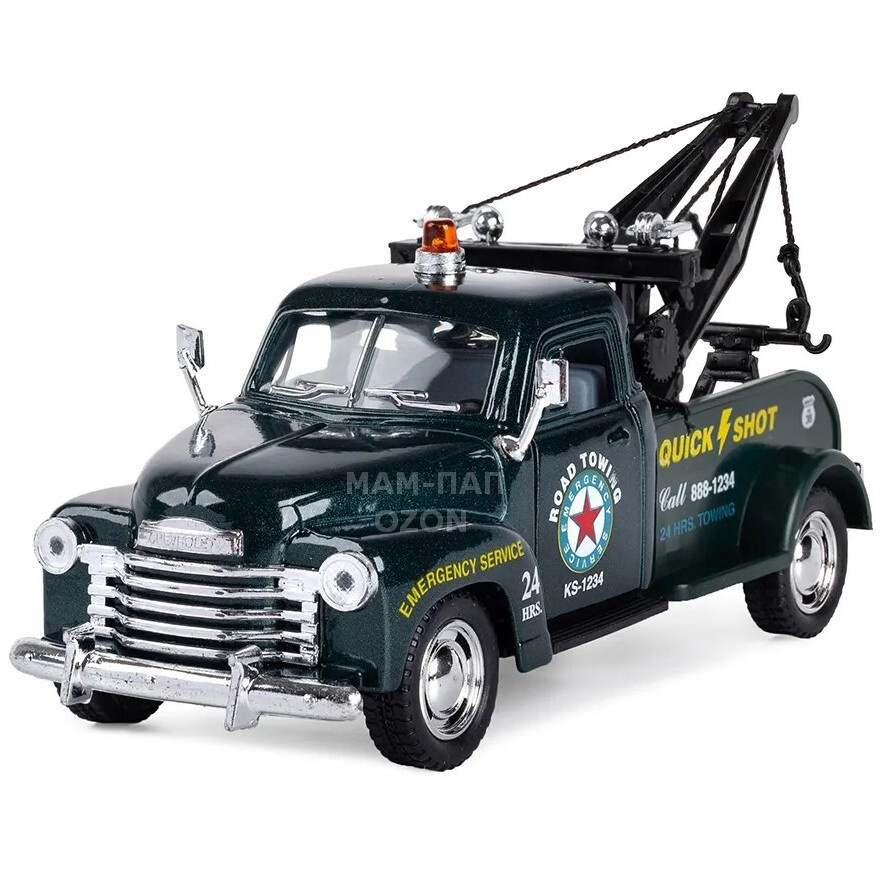 Машинка металлическая Kinsmart 1:38 1953 Chevrolet 3100 с краном 5033DKT инерционная, двери открываются #1