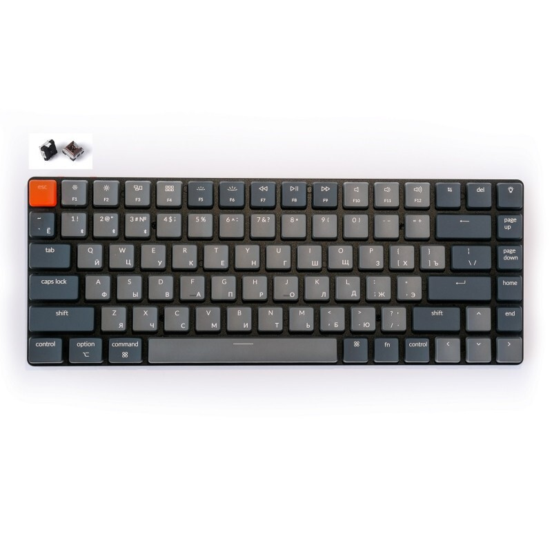 Игровая клавиатура Keychron K3, 84 клавиши, White LED подсветка, Brown Switch (K3D3)  #1