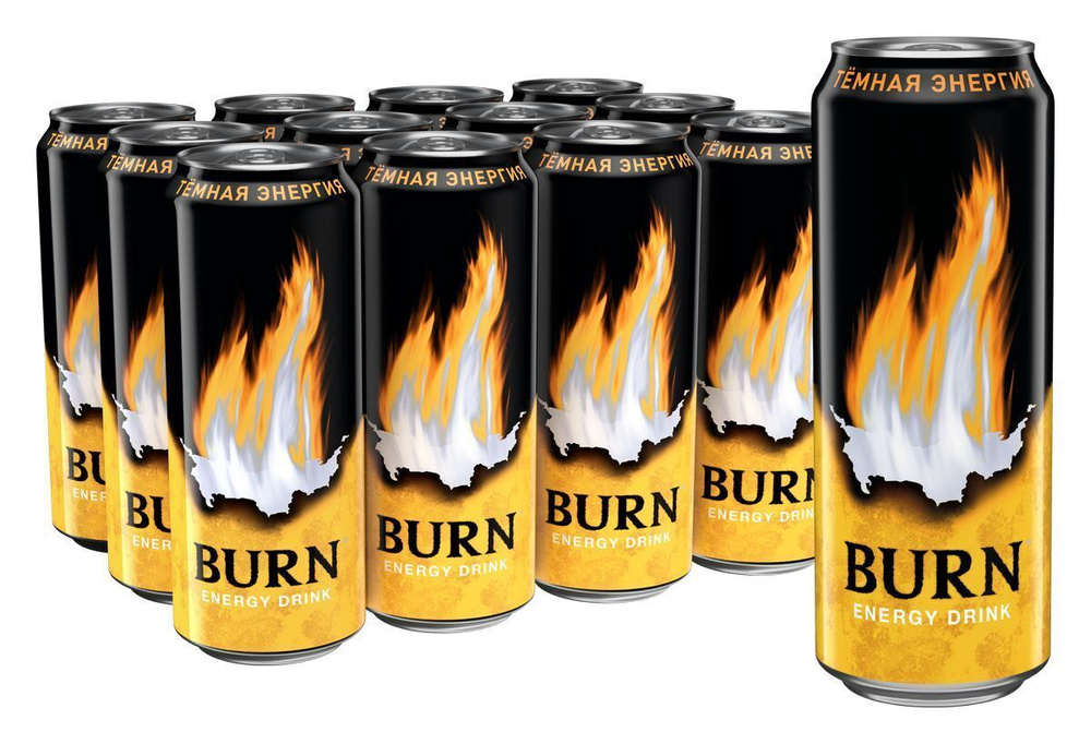 Энергетический напиток Burn Dark Energy Берн Темная Энергия 12 шт по 449 мл  #1