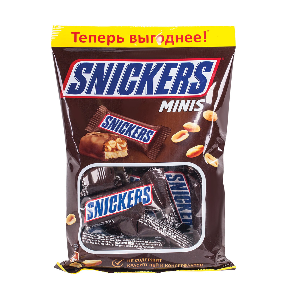 Шоколадные батончики SNICKERS "Minis", 180 г, 2264 #1