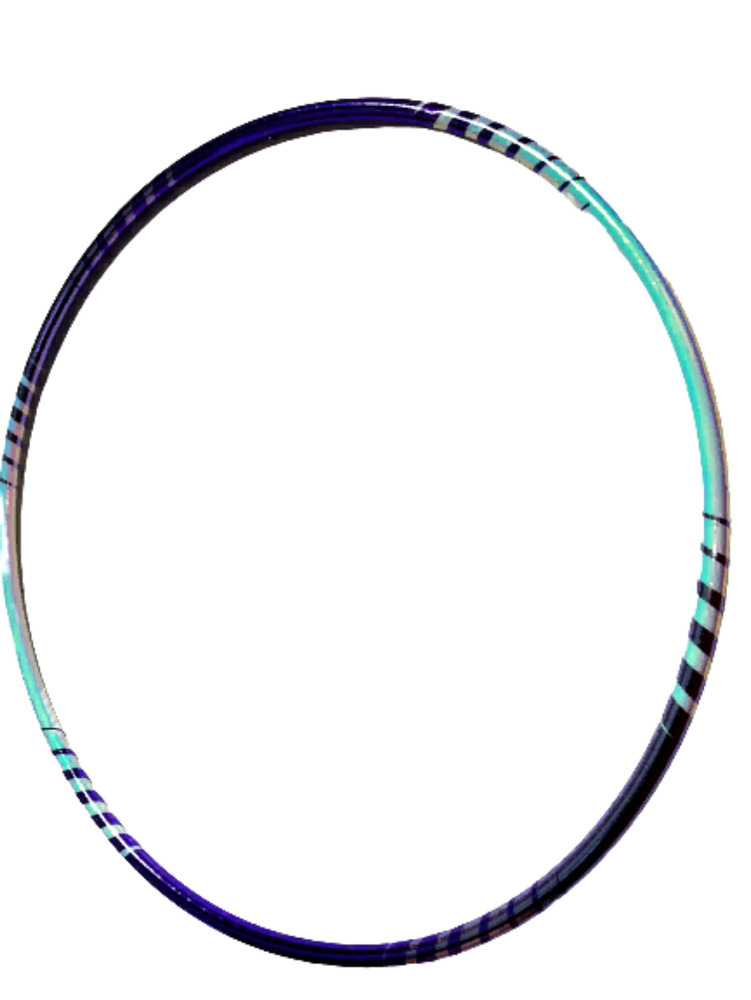 Обруч для художественной гимнастики Мультиколор (с обмоткой Лазер Голубой- Сиреневый- Фиолетовый) , диаметр #1