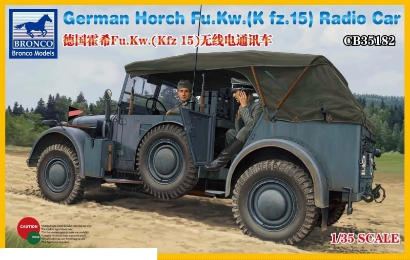 Сборная модель Bronco Models CB35182 Автомобиль German Horch Fu Kw (Kfz 15) Radio Car (Bronco Models) #1