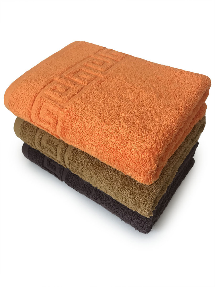 Набор полотенец для лица, рук или ног TM Textile, Хлопок, 50x90 см, шоколадный, темно-бежевый, 3 шт. #1
