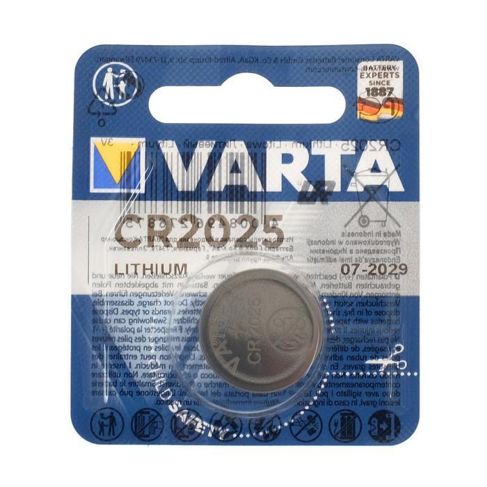 Varta, Батарейка литиевая, CR2025-1BL, 3В, 2 блистера по 1 штуке #1