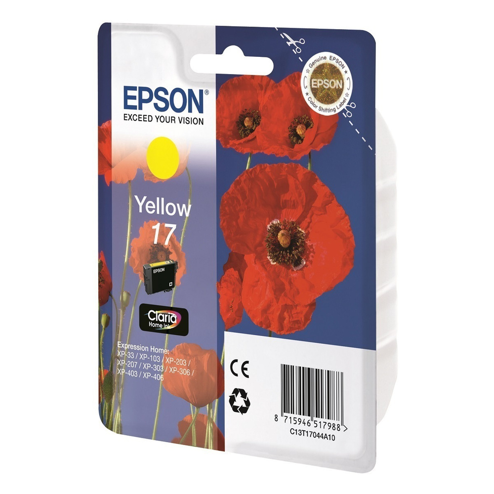 Картридж Epson 17 - C13T17044A10 струйный картридж Epson (C13T17044A10) 150 стр, желтый  #1