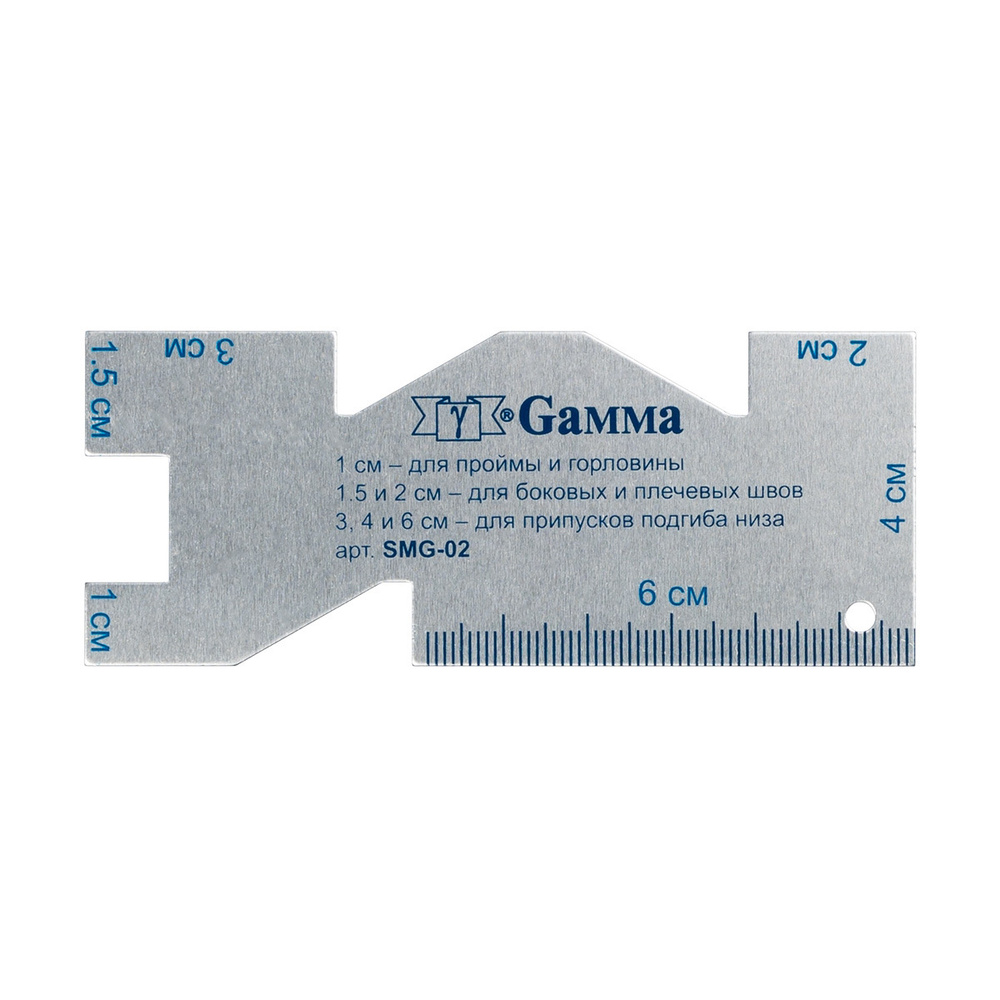 Шаблон для разметки алюминий "Gamma" SMG-02 10 см х 4 см . #1