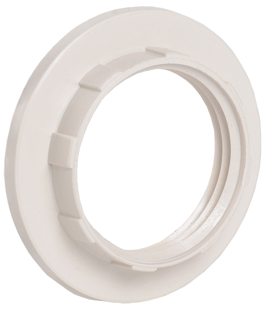Кольцо абажурное для патрона Е14 пластик белый индивидуальный пакет EKP20-01-02-K01 IEK  #1