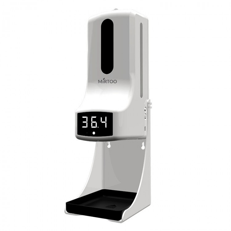 Сенсорный дозатор для антисептика с бесконтактным измерением температуры с поддоном MIRTOO K9 Pro  #1