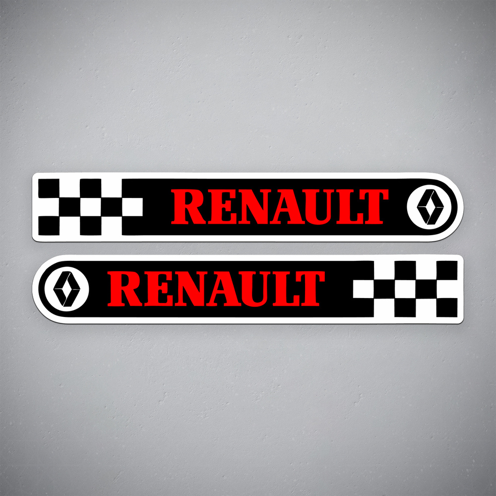 Наклейка на авто "RENAULT" размер 24x3 см #1