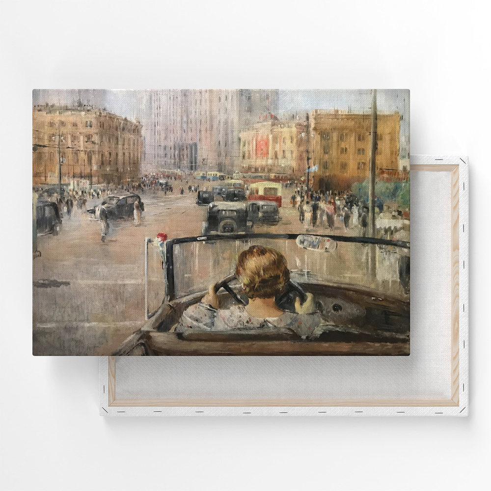 Картина на холсте, репродукция / Пименов Юрий - Новая Москва 1937 ...