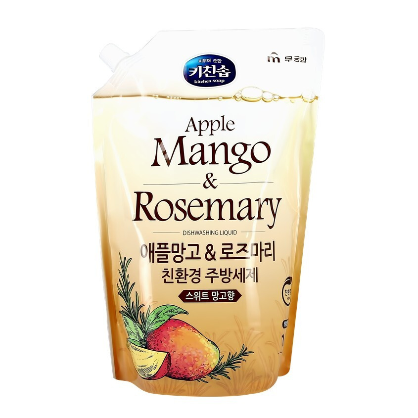 MUKUNGHWA Средство для мытья посуды Apple Mango & Rosemary, 1,2 л #1