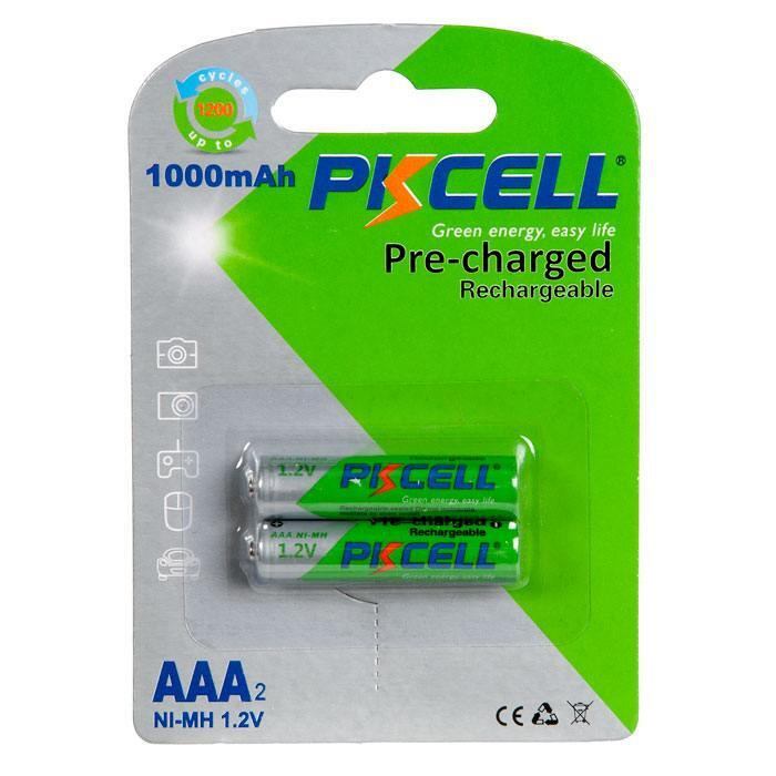 Никель-металлогидридный аккумулятор PKCELL NI-MH RTU AAA1000-2B, 2 шт в блистере  #1