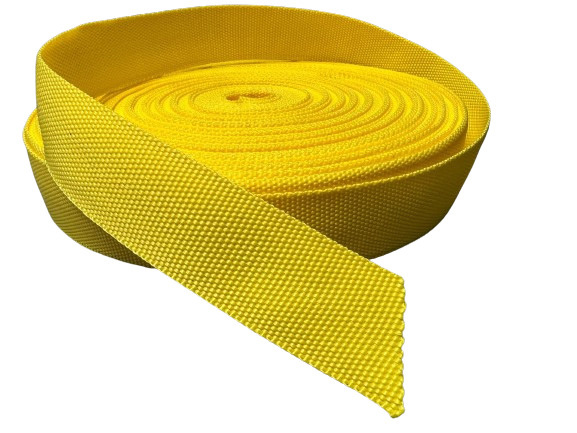 Лента окантовочная / стропа ременная 30 мм, цвет Желтый, 10 метров  #1