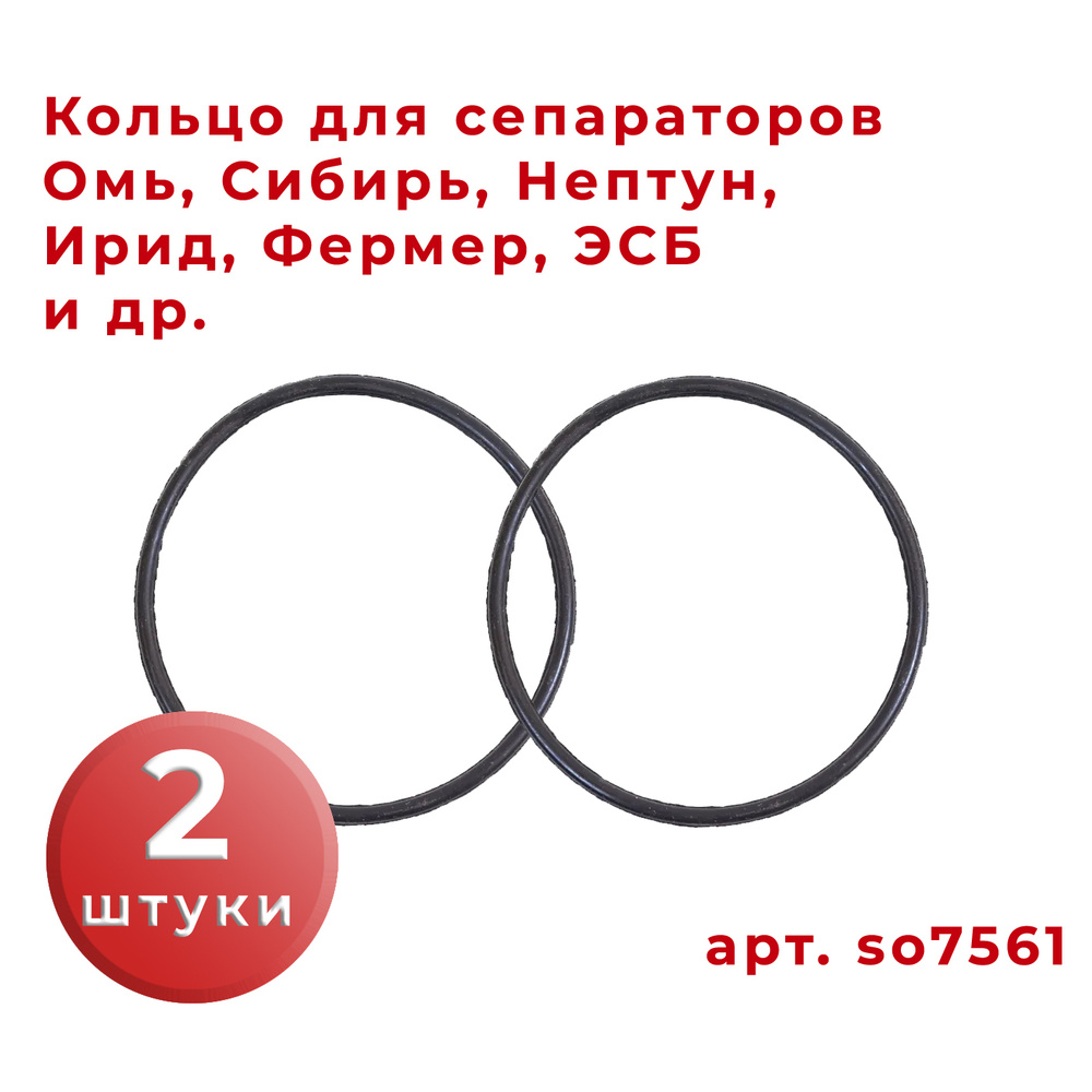 Кольцо для сепараторов марок: Сибирь, Омь, Нептун, ЭСБ - 2шт / Резинка для сепараторов /  #1