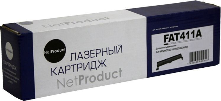 Тонер-картридж NetProduct (N-KX-FAT411A) для Panasonic KX-MB1900/ 2000/ 2020/ 2030/ 2051, 2K  #1