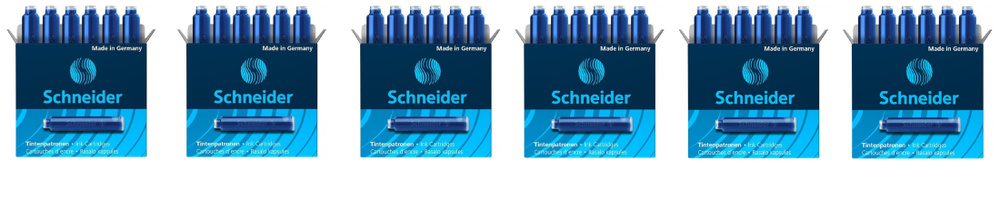 Картриджи чернильные синие SCHNEIDER Art. 6603, 6 упаковок по 6 шт  #1