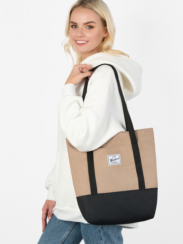 Сумка на плечо шоппер MONTANA хозяйственная сумка от WOODSURF женская мужская школьная городская спортивная #1