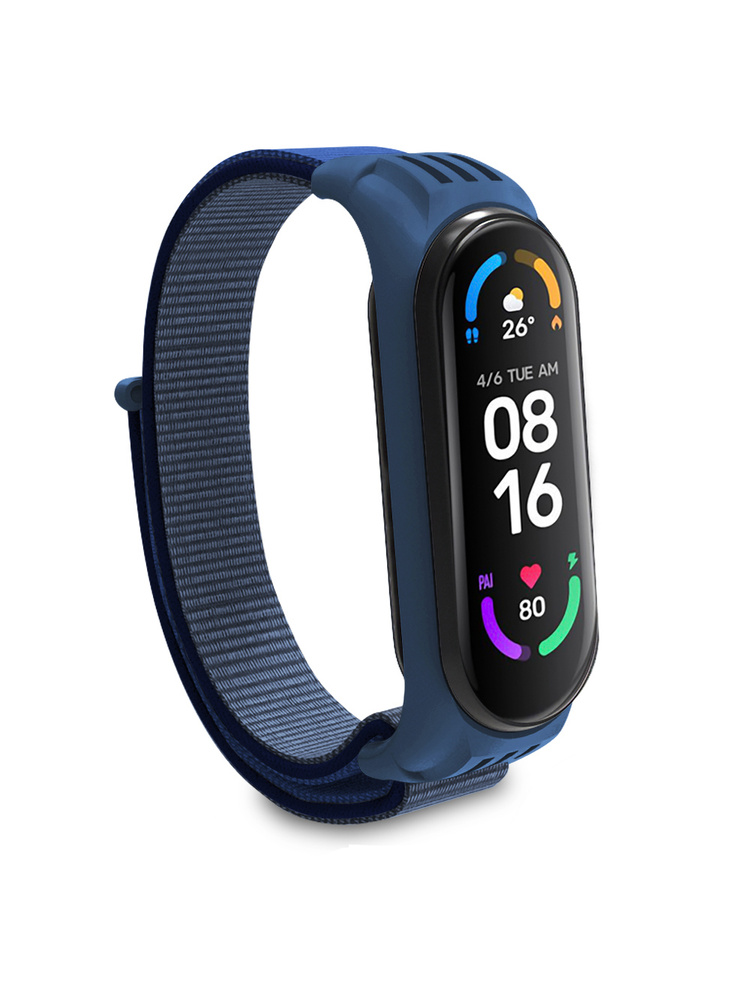 Ремешок для Xiaomi Mi Band 3 / 4 / 5 / 6 / 7 тканевый спортивный для фитнес-браслета Ми Бэнд  #1