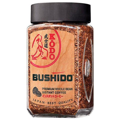 Кофе молотый в растворимом BUSHIDO "Kodo", сублимированный, 95 грамм, 100% арабика, стеклянная банка #1