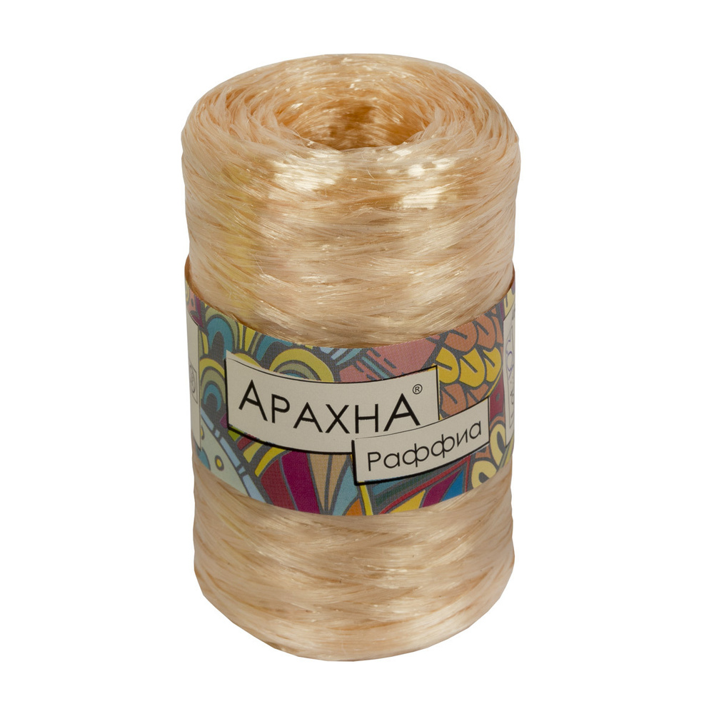 Пряжа Arachna "Raffia" 100% полипропилен 5 шт. х 50 г 10 г 200 м 12 м №04 золотой  #1