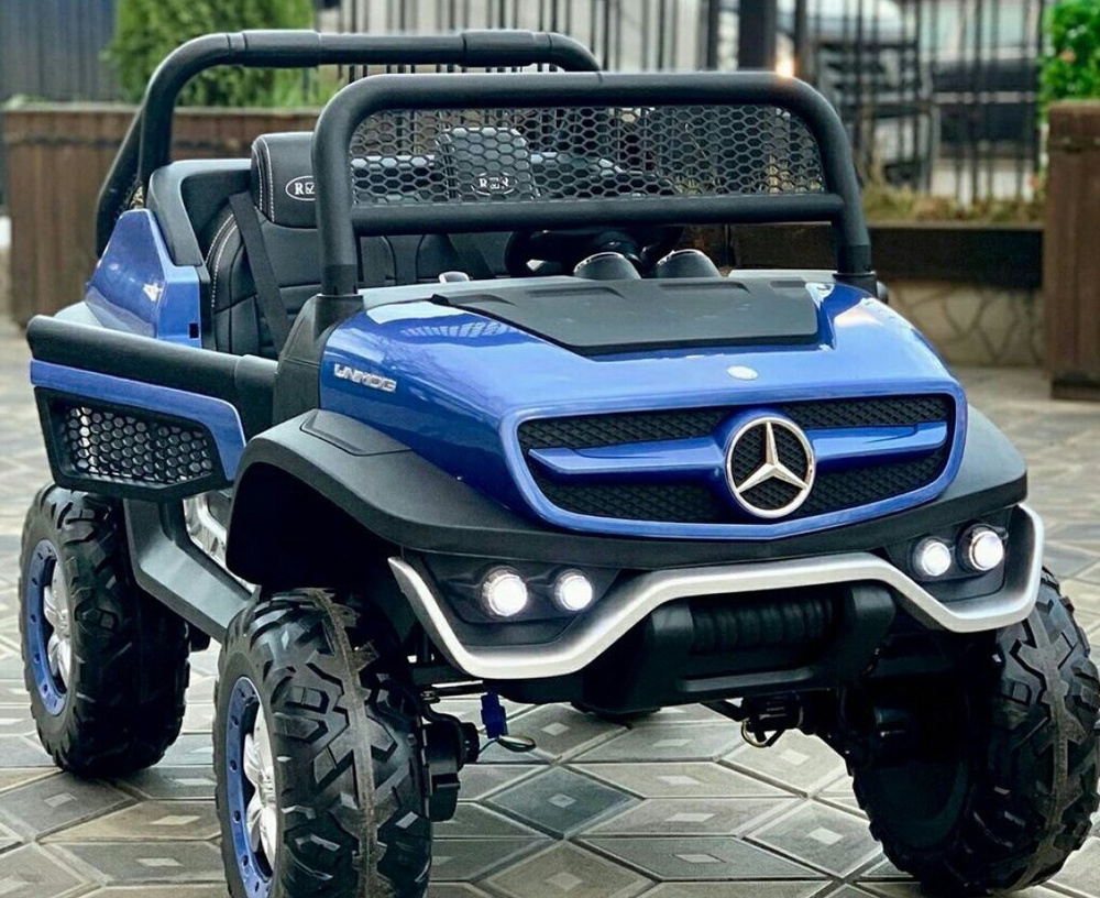 Двухместный Электромобиль Mercedes-Benz Unimog Concept P555BP 4WD Синий Глянец  #1