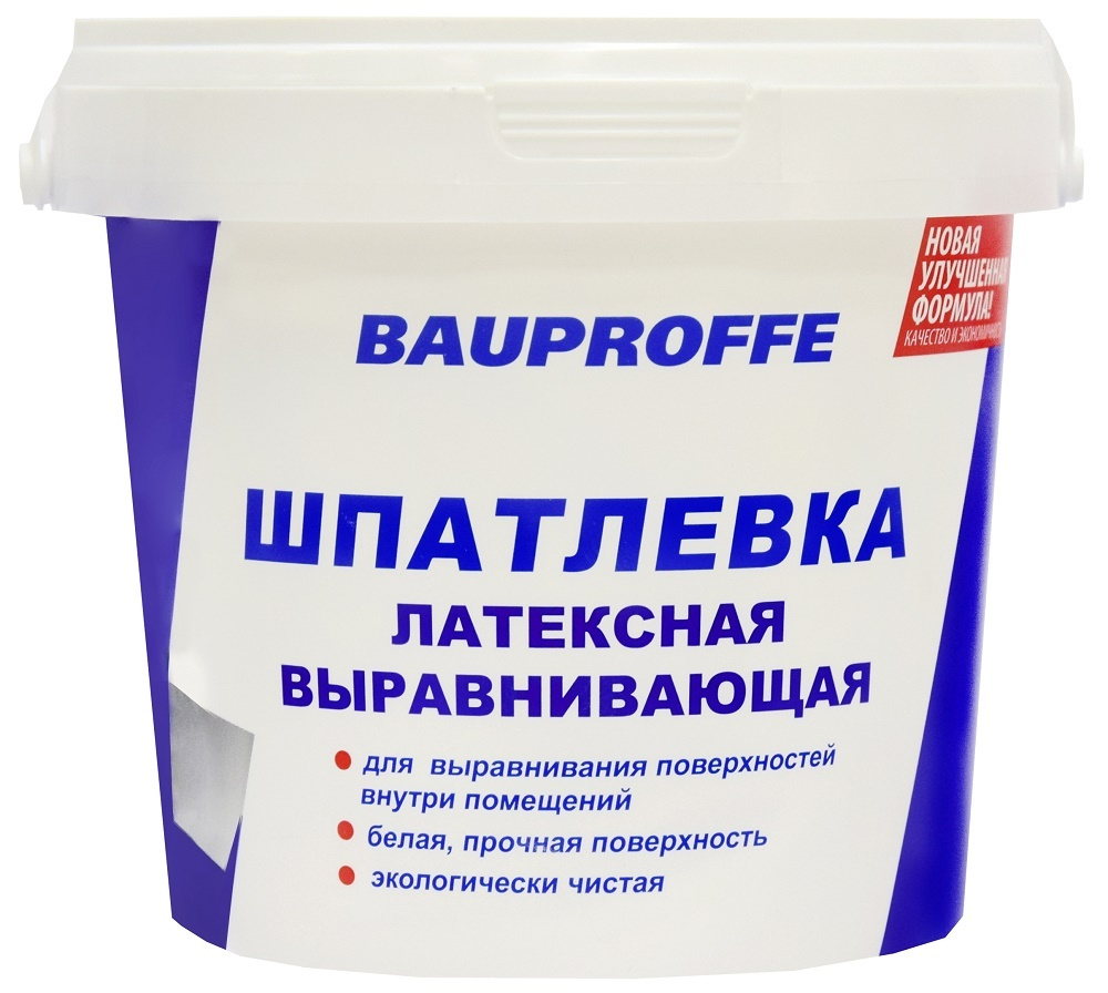 Шпатлевка (шпаклевка) латексная BAUPROFFE для выравнивания поверхностей внутри сухих и влажных помещений #1