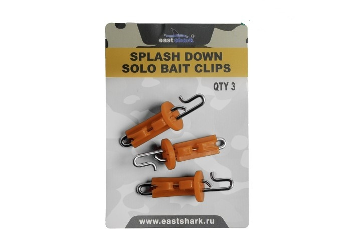 Клипса для дальнего заброса (Splash down solo bait clips) цвет оранжевый 3шт  #1