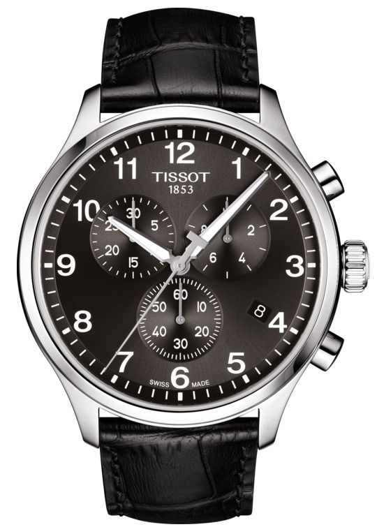 Швейцарские кварцевые часы Tissot Chrono Xl Classic T116.617.16.057.00 на кожанном браслете, с водозащитой #1