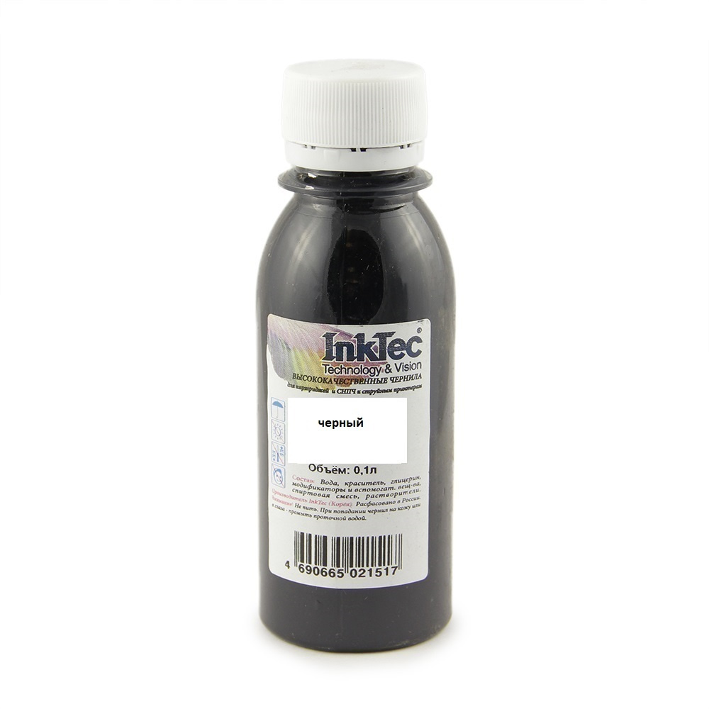 Чернила InkTec (E0010) для Epson R200/R270 (T0821), Черный цвет, 100 мл. #1