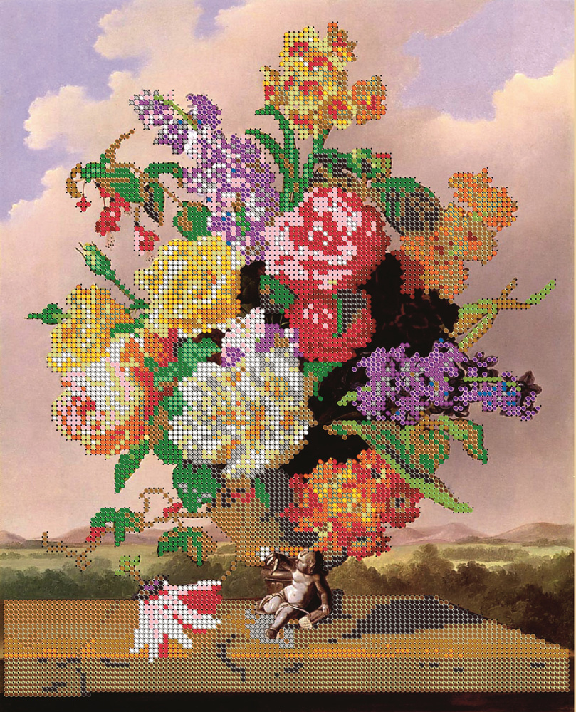 Схема для вышивания бисером Светлица (без бисера), картина "Поэзия цветов" 24*30 см  #1