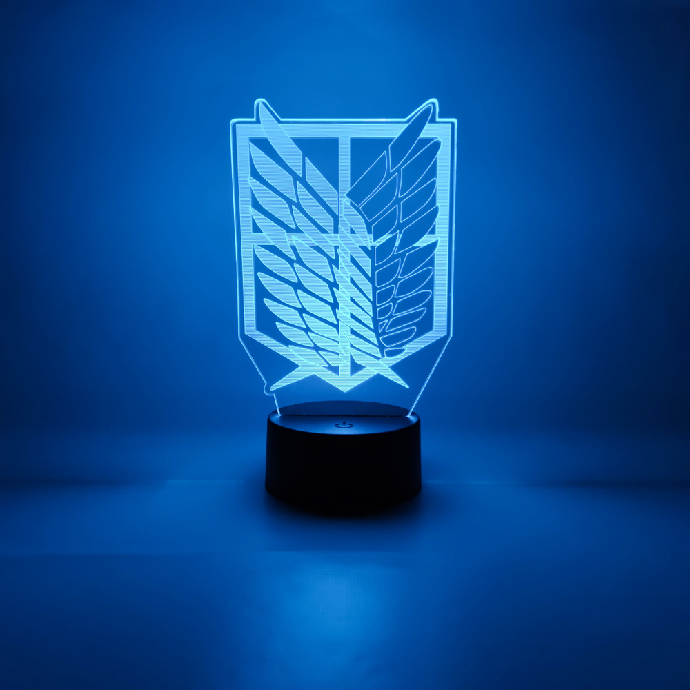 LED светильник крылья свободы символ разведчиков из аниме "Атака Титанов"  #1