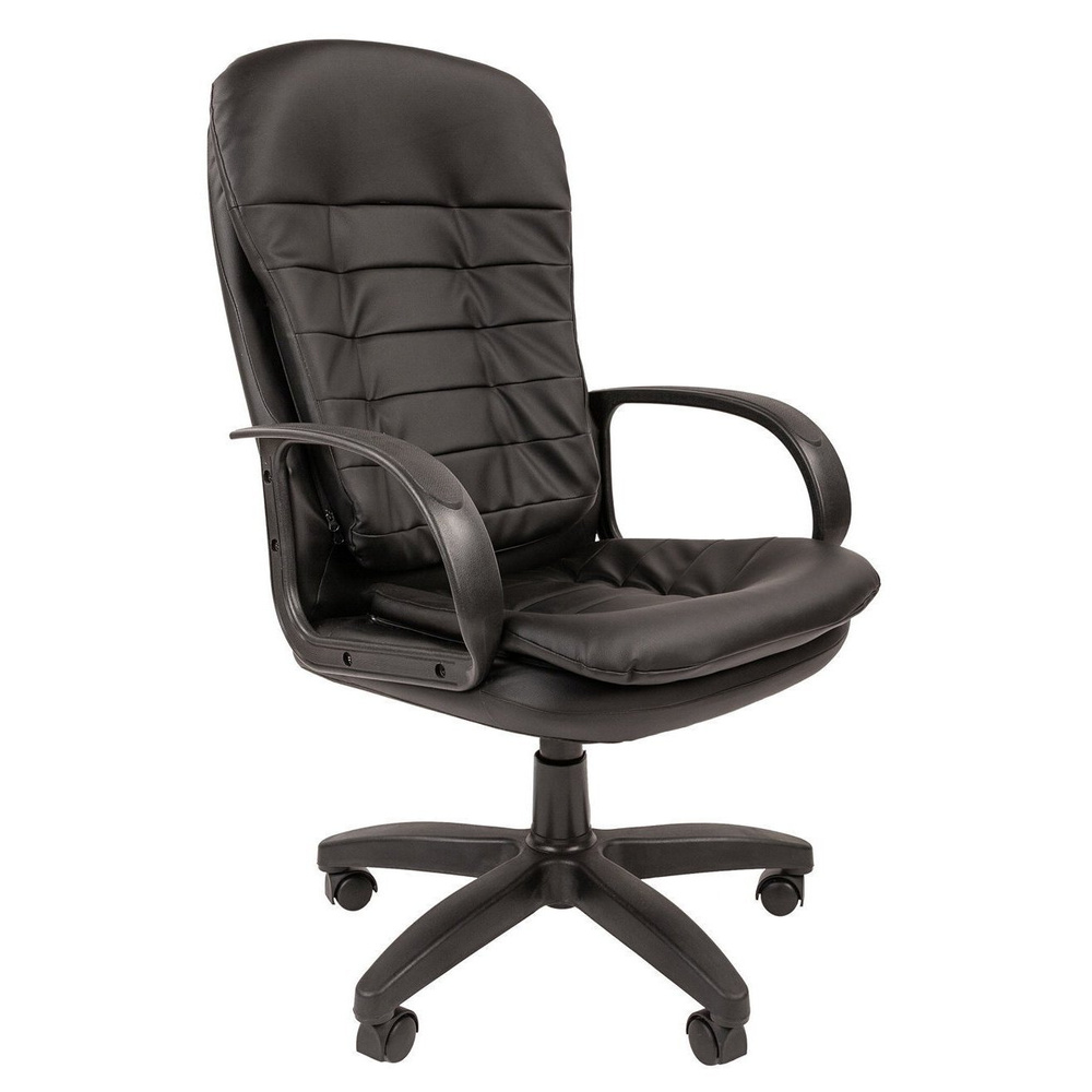 Офисное кресло руководителя СТАНДАРТ СТ-95, компьютерное кресло, экокожа, черный  #1