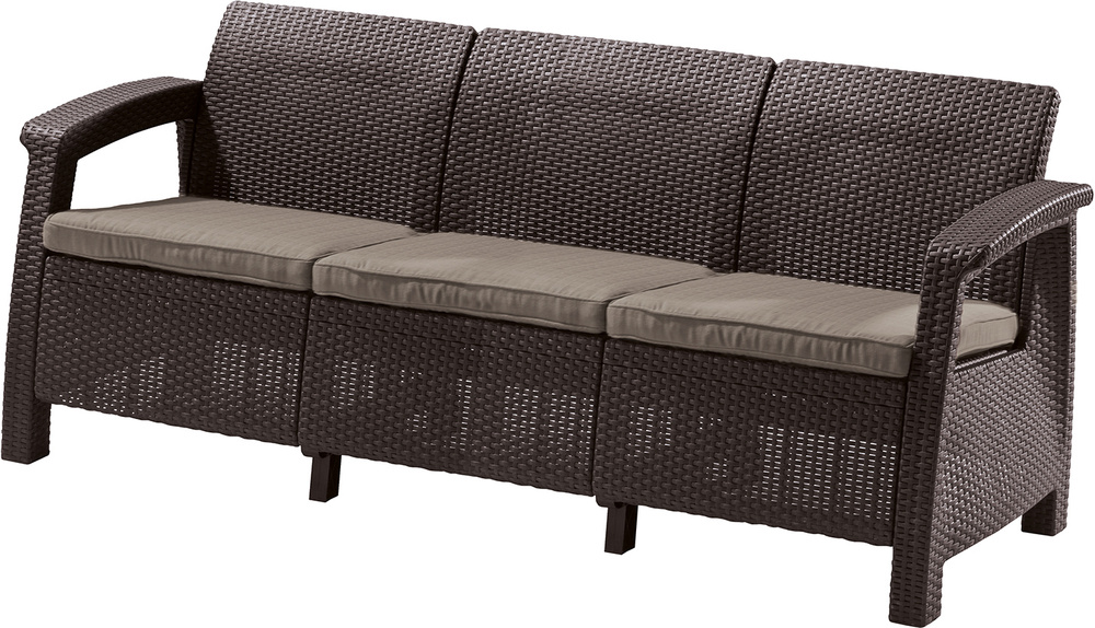 Диван KETER CORFU LOVE SEAT MAX (182х70х79), коричневый #1